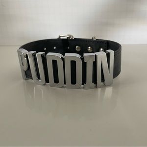 Black & Silver Puddin Belt Choker Harley Quinn Replica